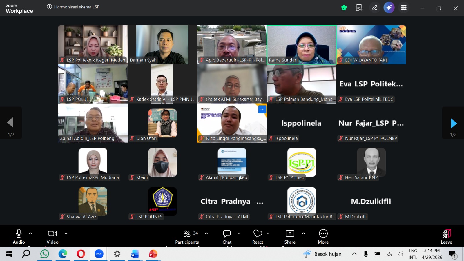 Rapat koordinasi Harmonisasi Skema Nasional